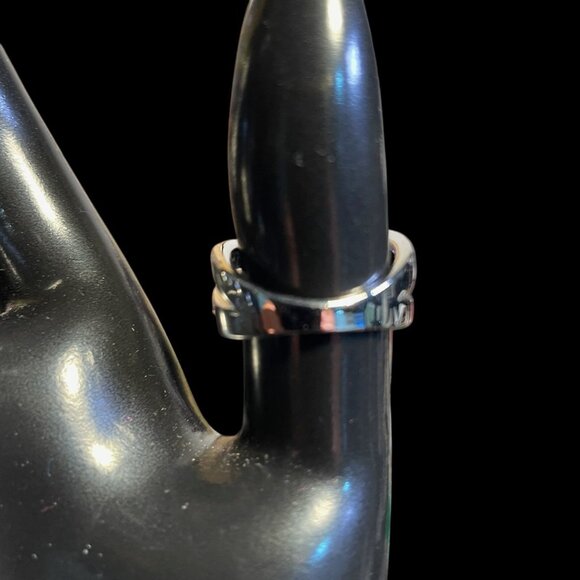 Sterling Silver Amethyst Ring Elegant Crossover Design Retro Gift Size 6 3/4 - Picture 6 of 9